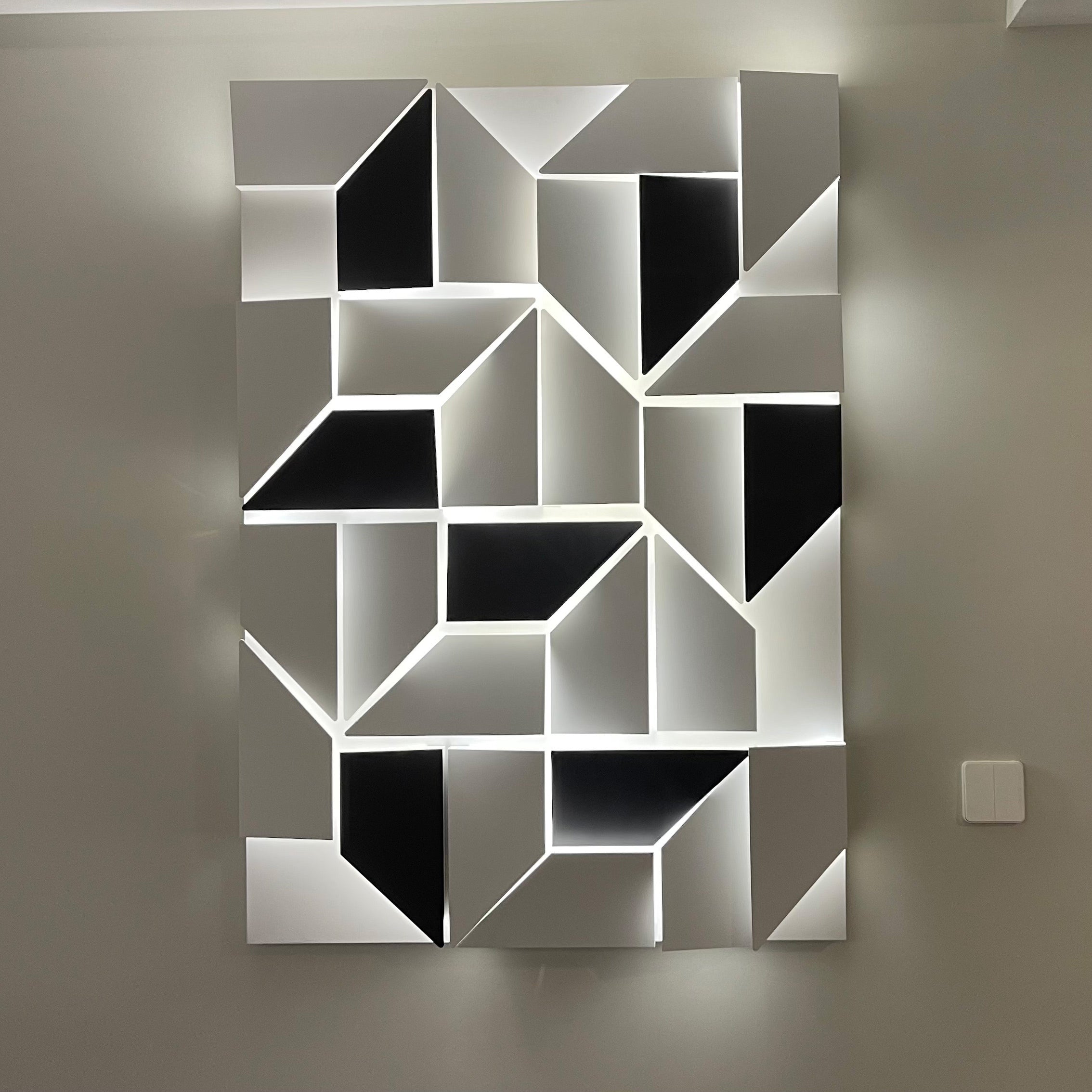 WOMO Appliques Murale Artistique Sculpturale Rectangulaire - WM6020