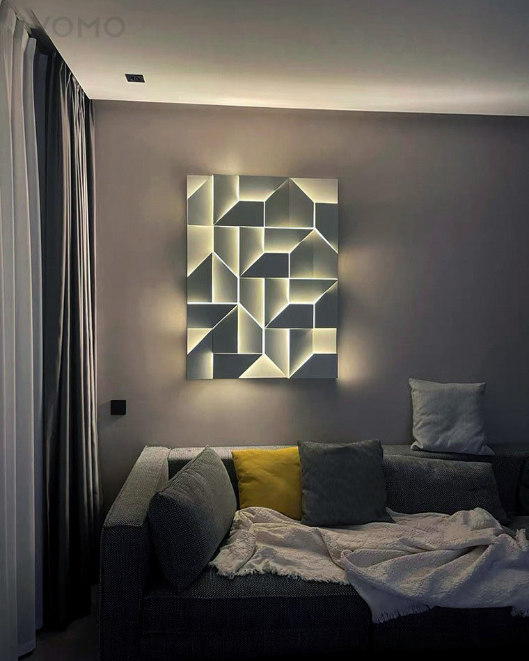 WOMO Appliques Murale Artistique Sculpturale Rectangulaire - WM6020