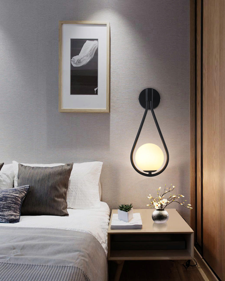 WOMO Glass Globe Tear Drop Wall Applique-WM6022