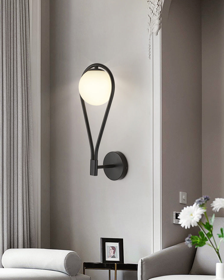 WOMO Glass Globe Tear Drop Wall Applique-WM6022