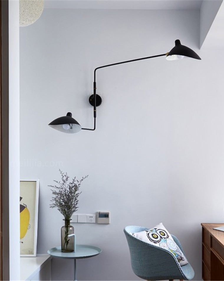 Applique murale pivotante à double bras WOMO-WM6024