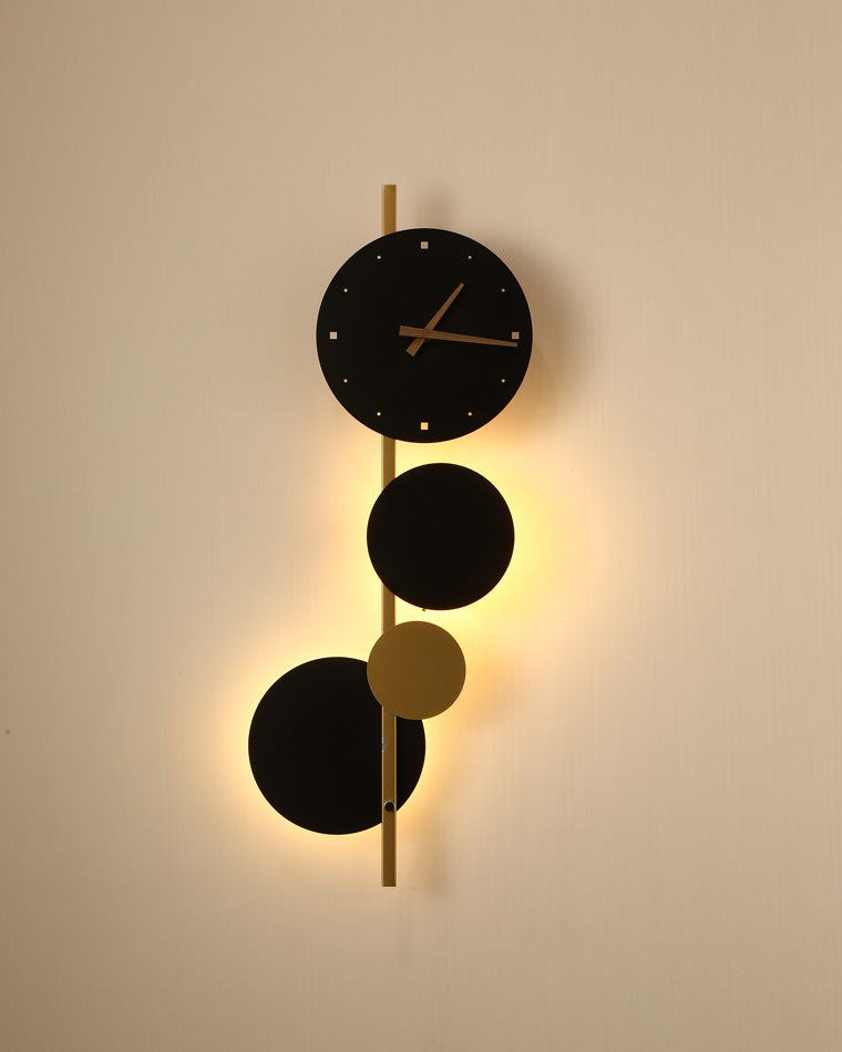 Horloge murale sculpturale WOMO avec lumière LED-WM6087