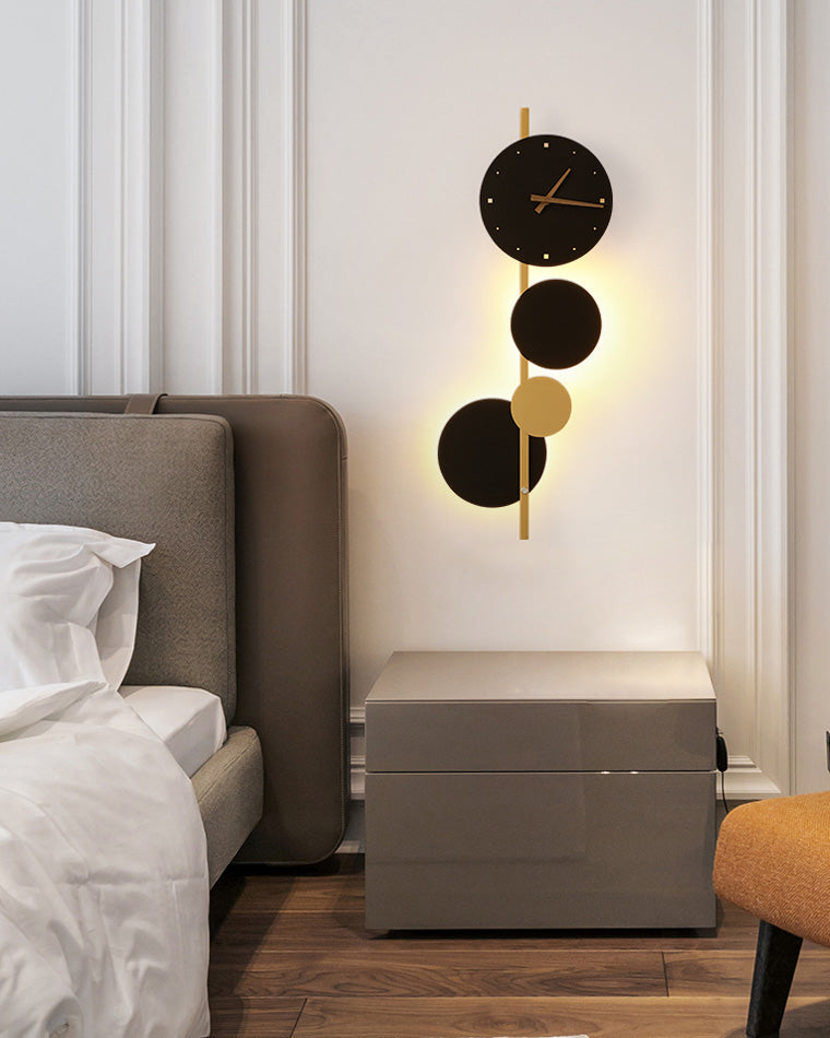 Horloge murale sculpturale WOMO avec lumière LED-WM6087