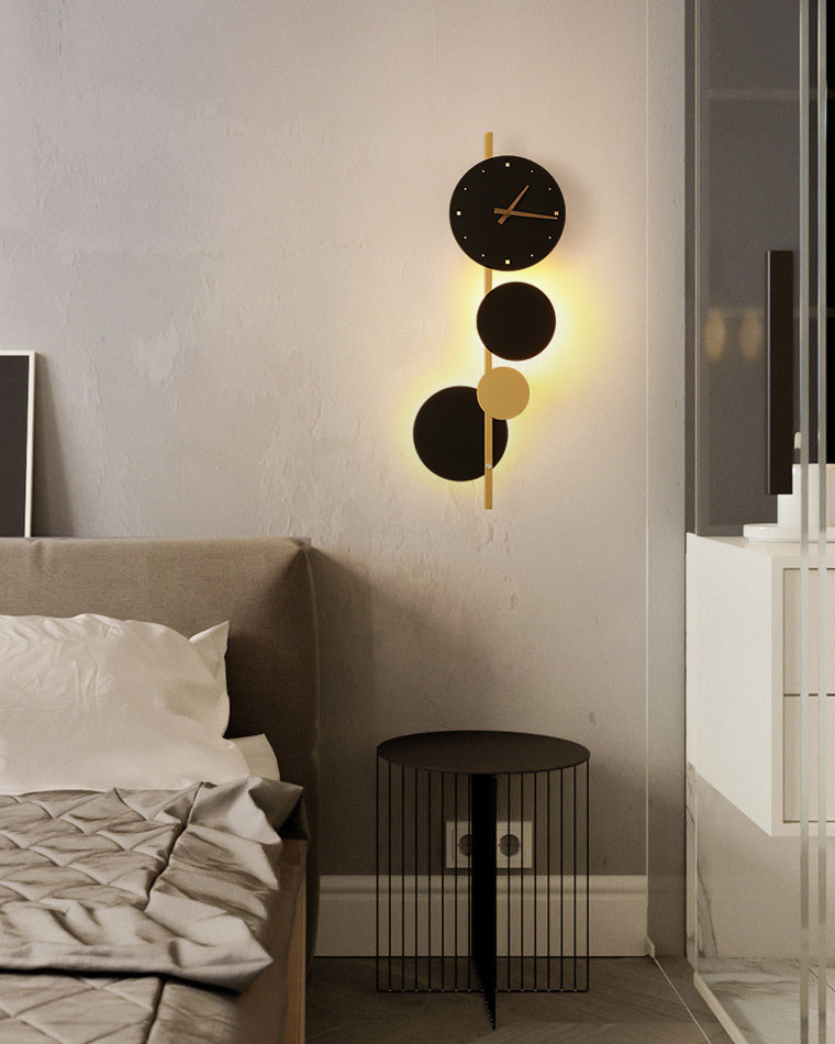 Horloge murale sculpturale WOMO avec lumière LED-WM6087