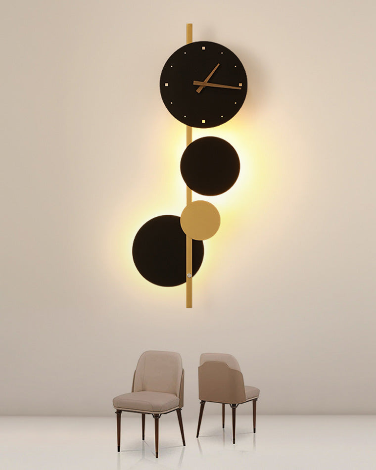 Horloge murale sculpturale WOMO avec lumière LED-WM6087