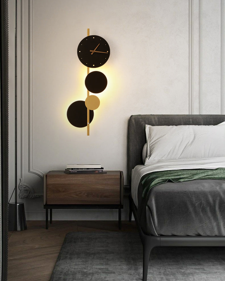 Horloge murale sculpturale WOMO avec lumière LED-WM6087