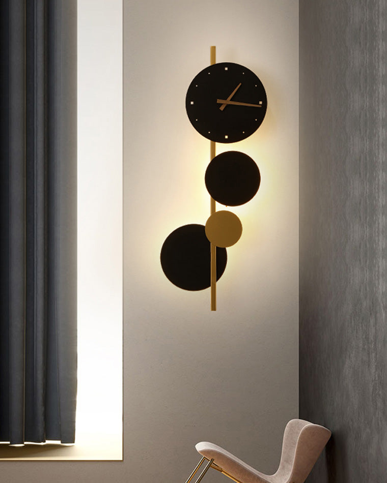 Horloge murale sculpturale WOMO avec lumière LED-WM6087