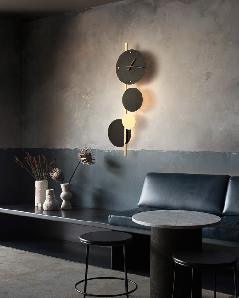 Horloge murale sculpturale WOMO avec lumière LED-WM6087