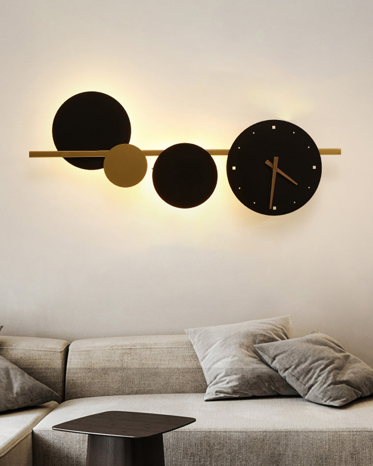 Horloge murale sculpturale WOMO avec lumière LED-WM6087