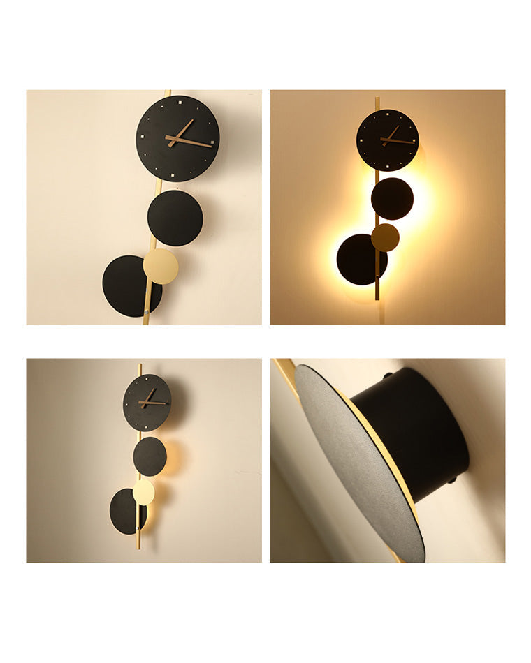 Horloge murale sculpturale WOMO avec lumière LED-WM6087