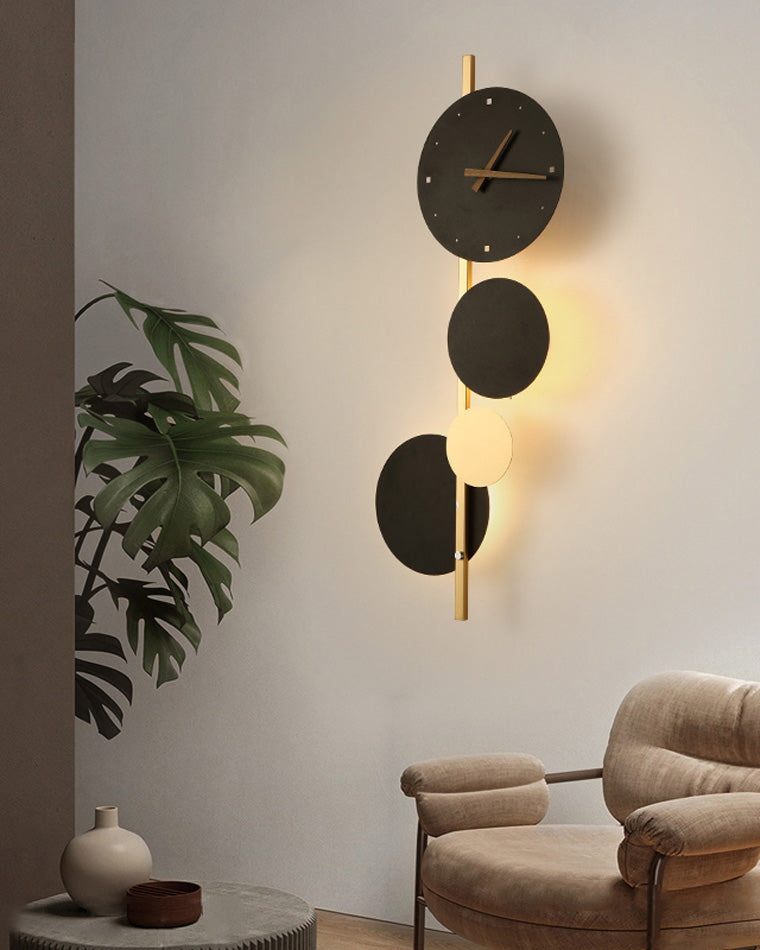Horloge murale sculpturale WOMO avec lumière LED-WM6087