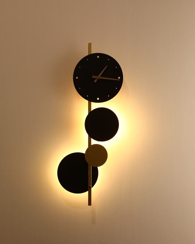 Horloge murale sculpturale WOMO avec lumière LED-WM6087