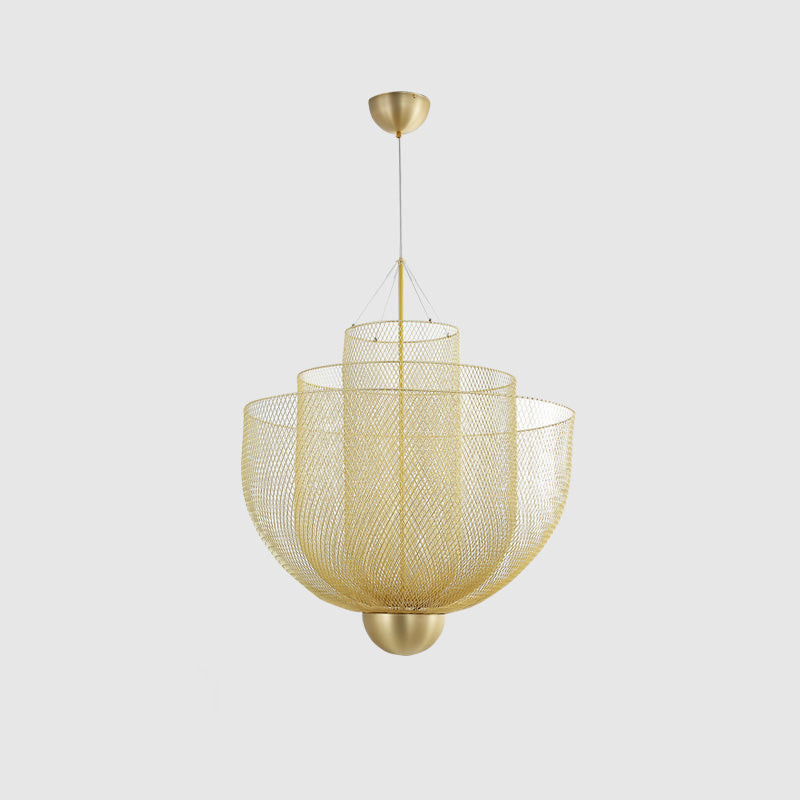 WOMO Mesh Uplight Chandelier for Vaulted Ceilings-WM2069