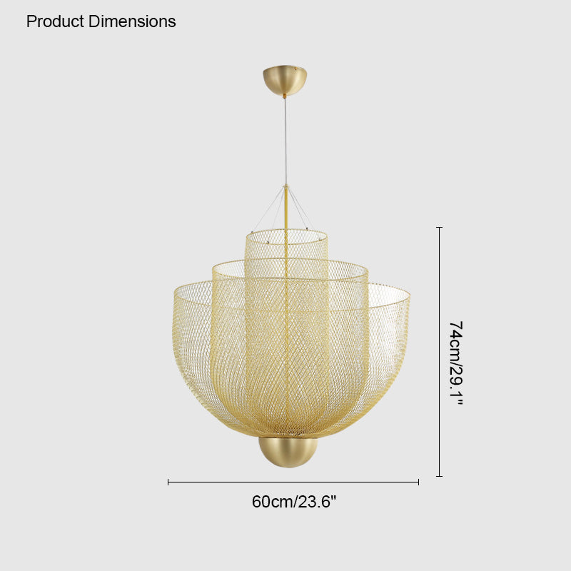 WOMO Mesh Uplight Chandelier for Vaulted Ceilings-WM2069