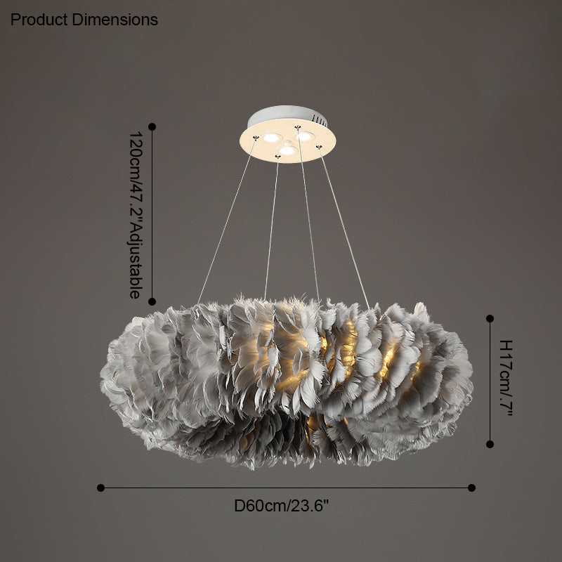 WOMO Suspension Rond Plume Pour Chambre-WM2060