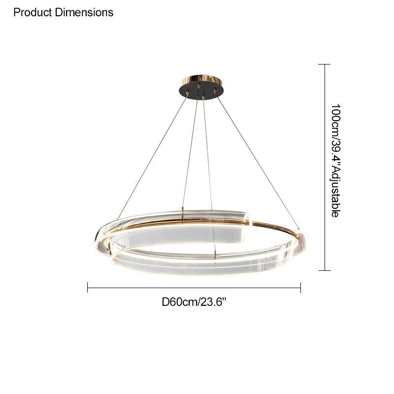 Lustre LED circulaire WOMO Gold-WM2165