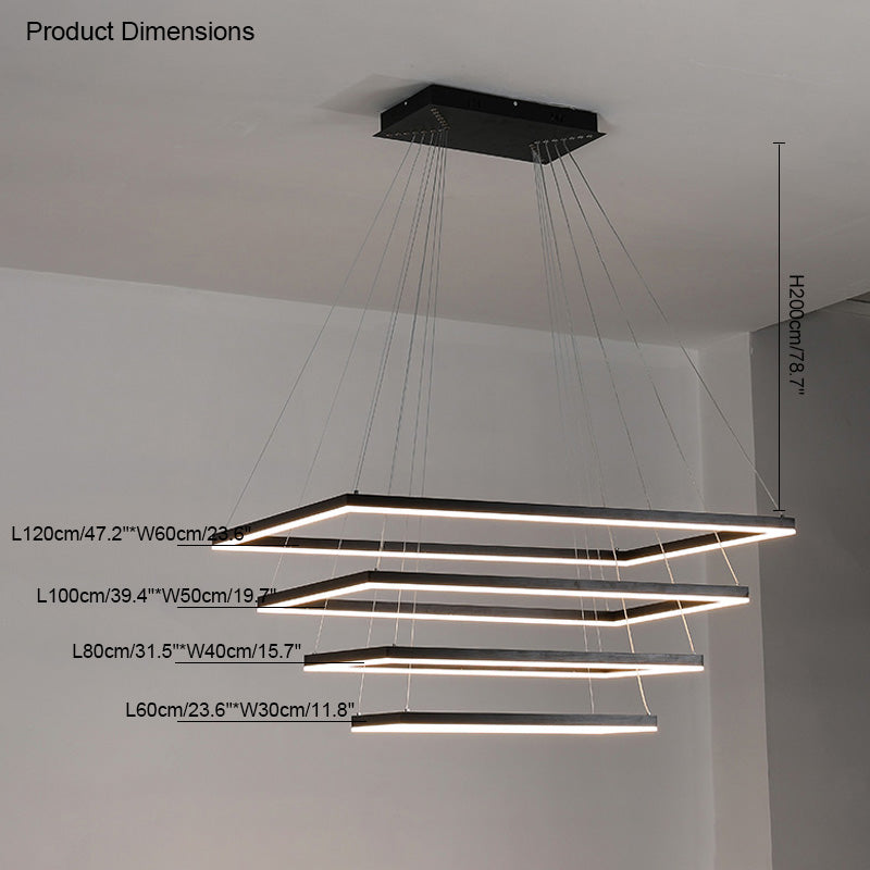 WOMO Lustre Rectangulaire Led Luxe-WM2120