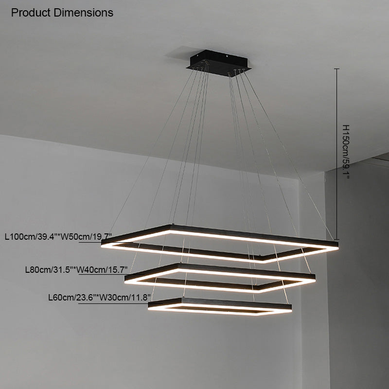 WOMO Lustre Rectangulaire Led Luxe-WM2120