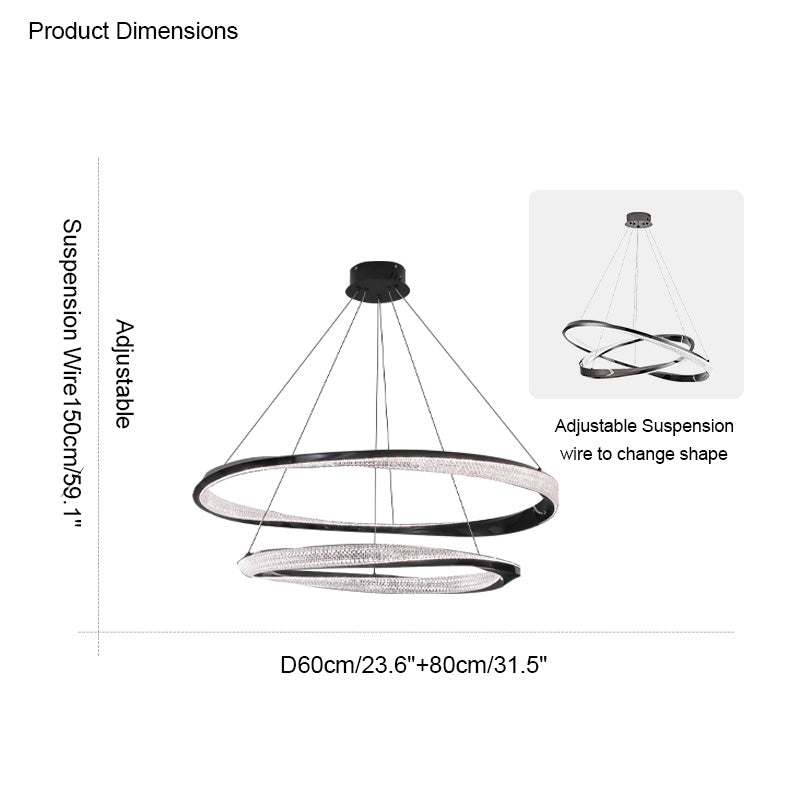 WOMO Lustre Cercle Led en Verre-WM2128