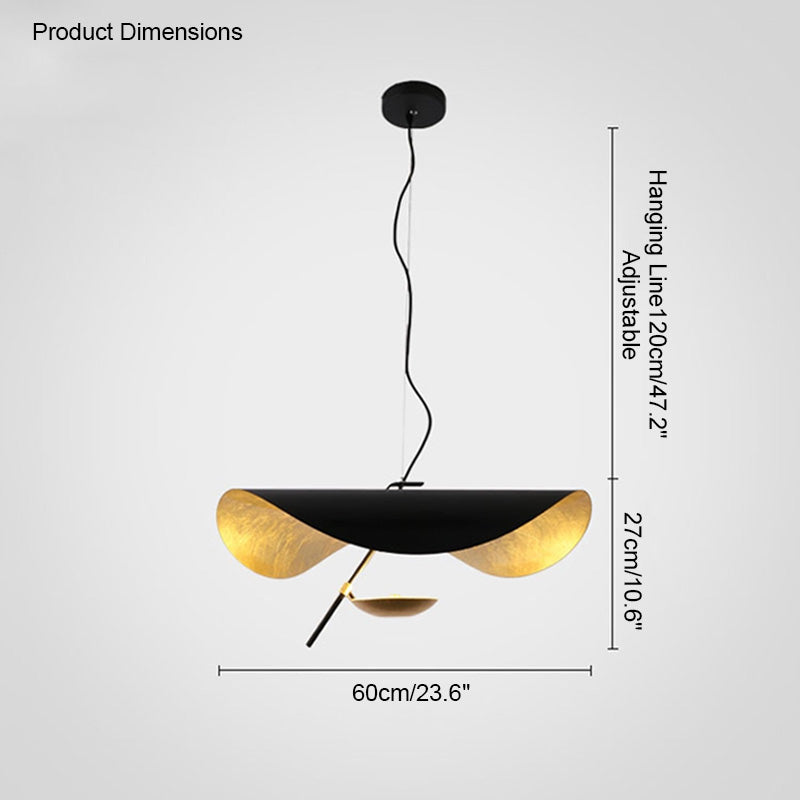 WOMO Suspension Feuille Metal Art Déco-WM2088