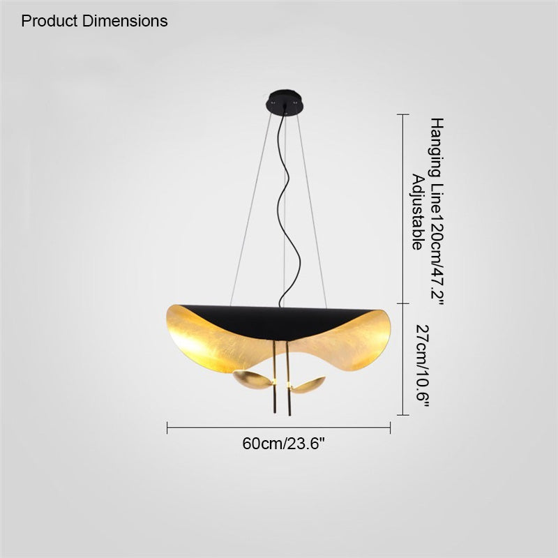WOMO Suspension Feuille Metal Art Déco-WM2088