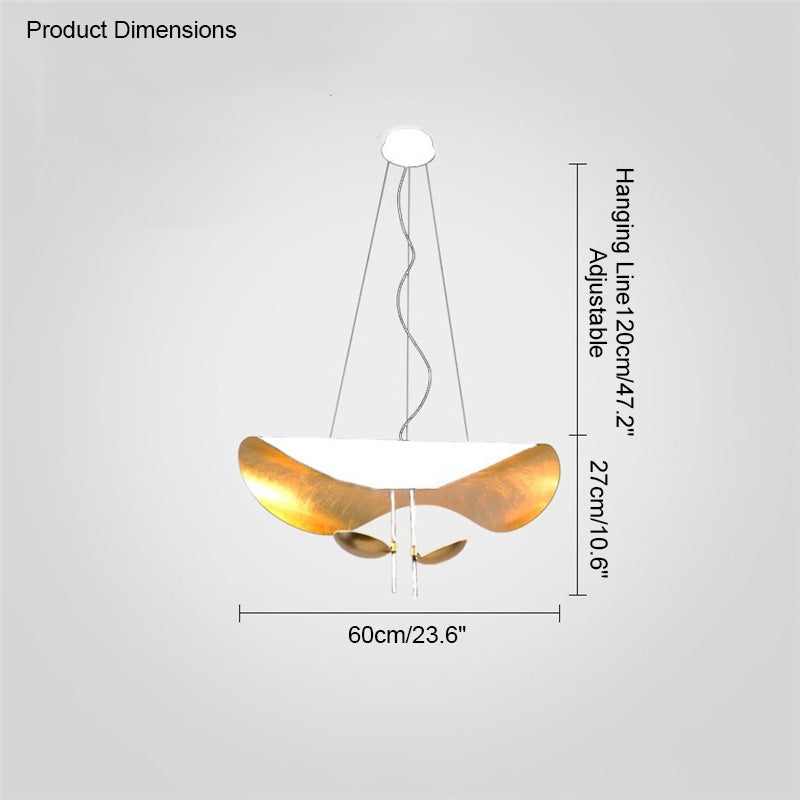 WOMO Suspension Feuille Metal Art Déco-WM2088