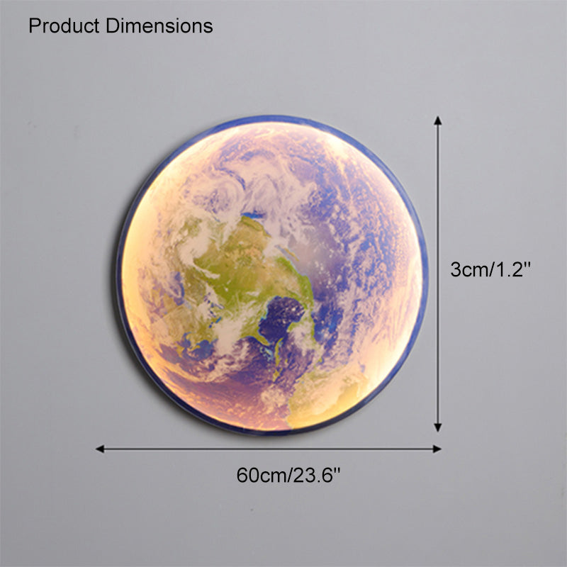 WOMO Appliques Murale Rond Lune/Terre - WM6102
