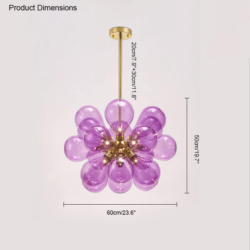 WOMO Glass Bubble Flower Chandelier - WM2051