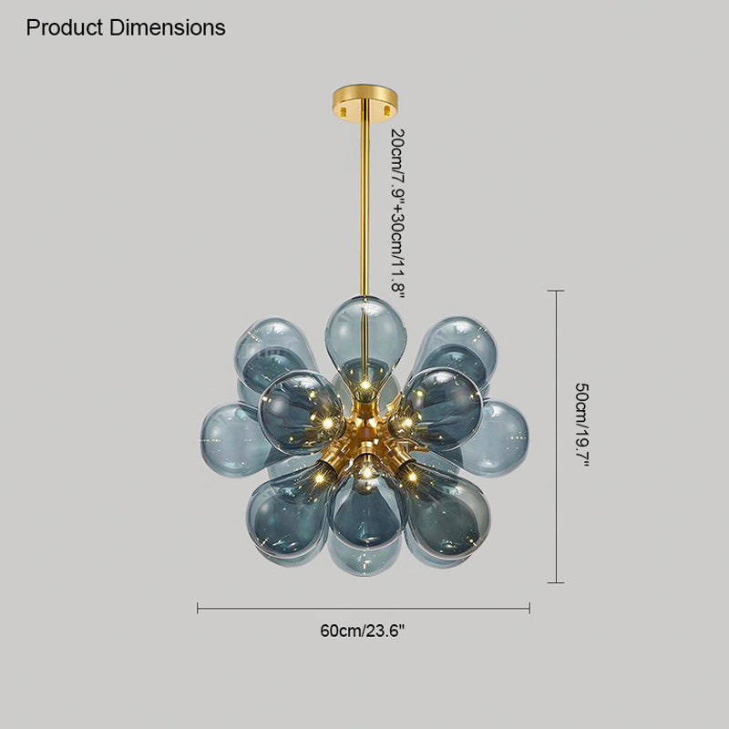 WOMO Glass Bubble Flower Chandelier - WM2051