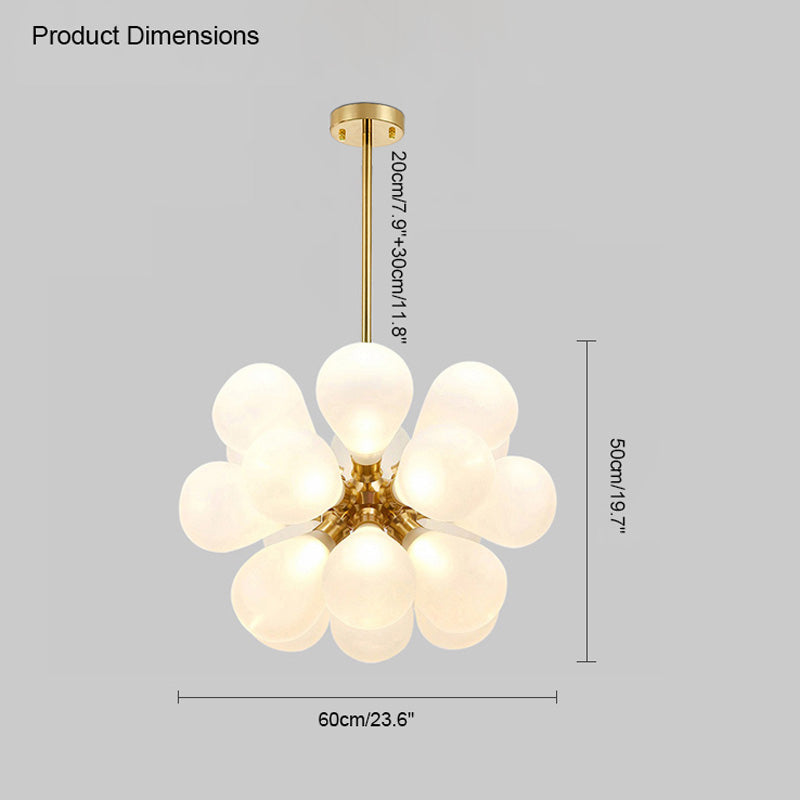 WOMO Glass Bubble Flower Chandelier - WM2051