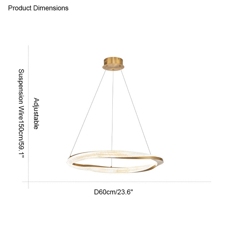 WOMO Lustre Cercle Led en Verre-WM2128