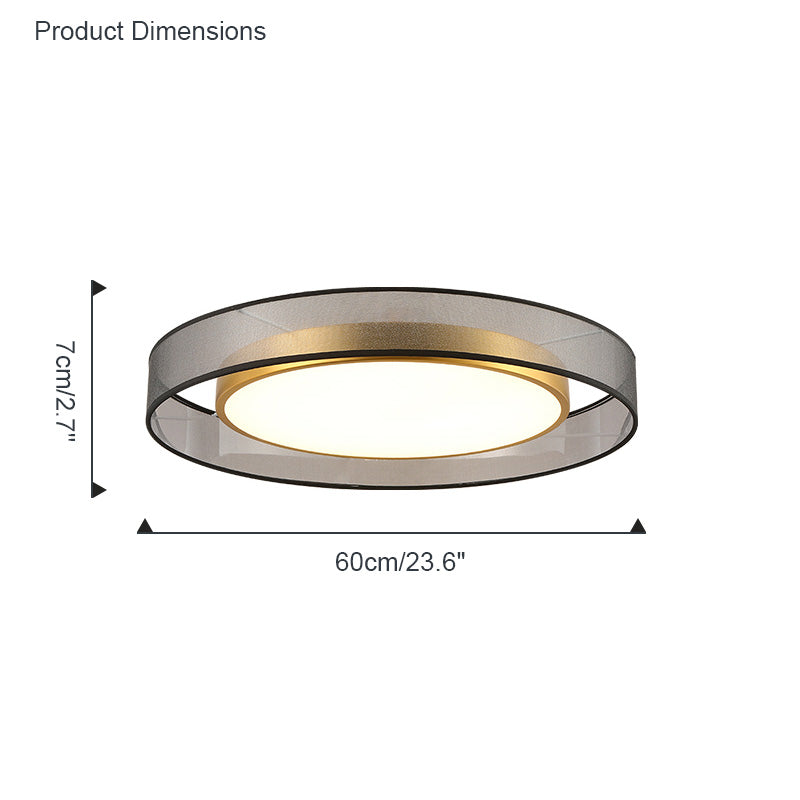 WOMO Plafonnier Rond Tissu - WM1033