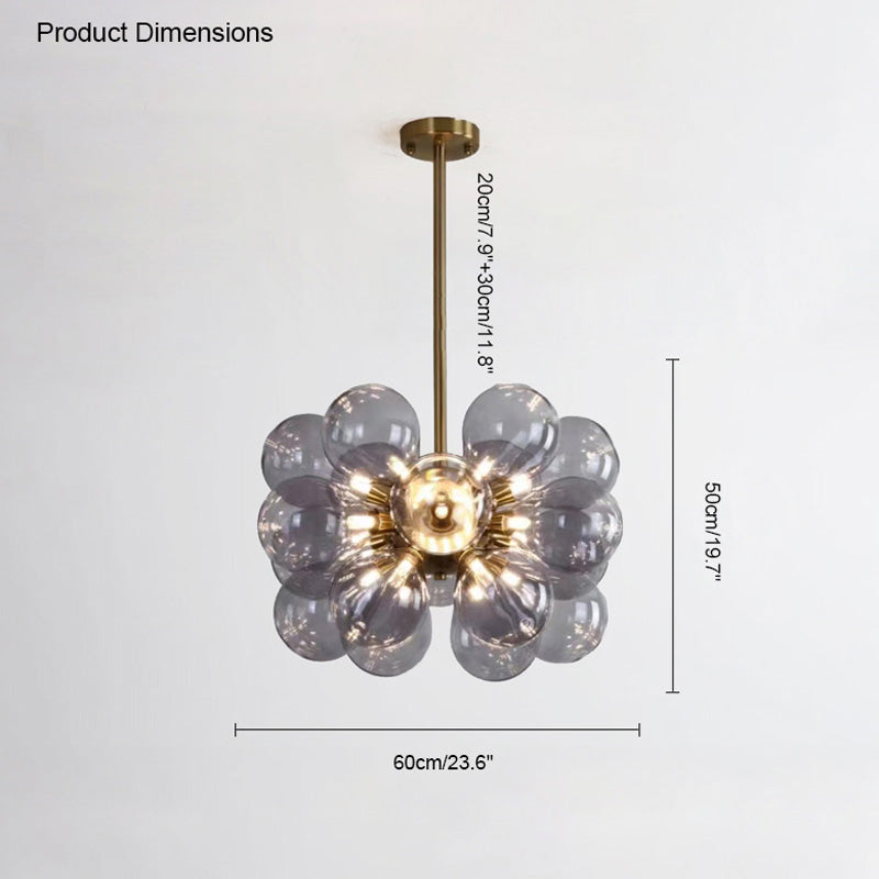 WOMO Glass Bubble Flower Chandelier - WM2051