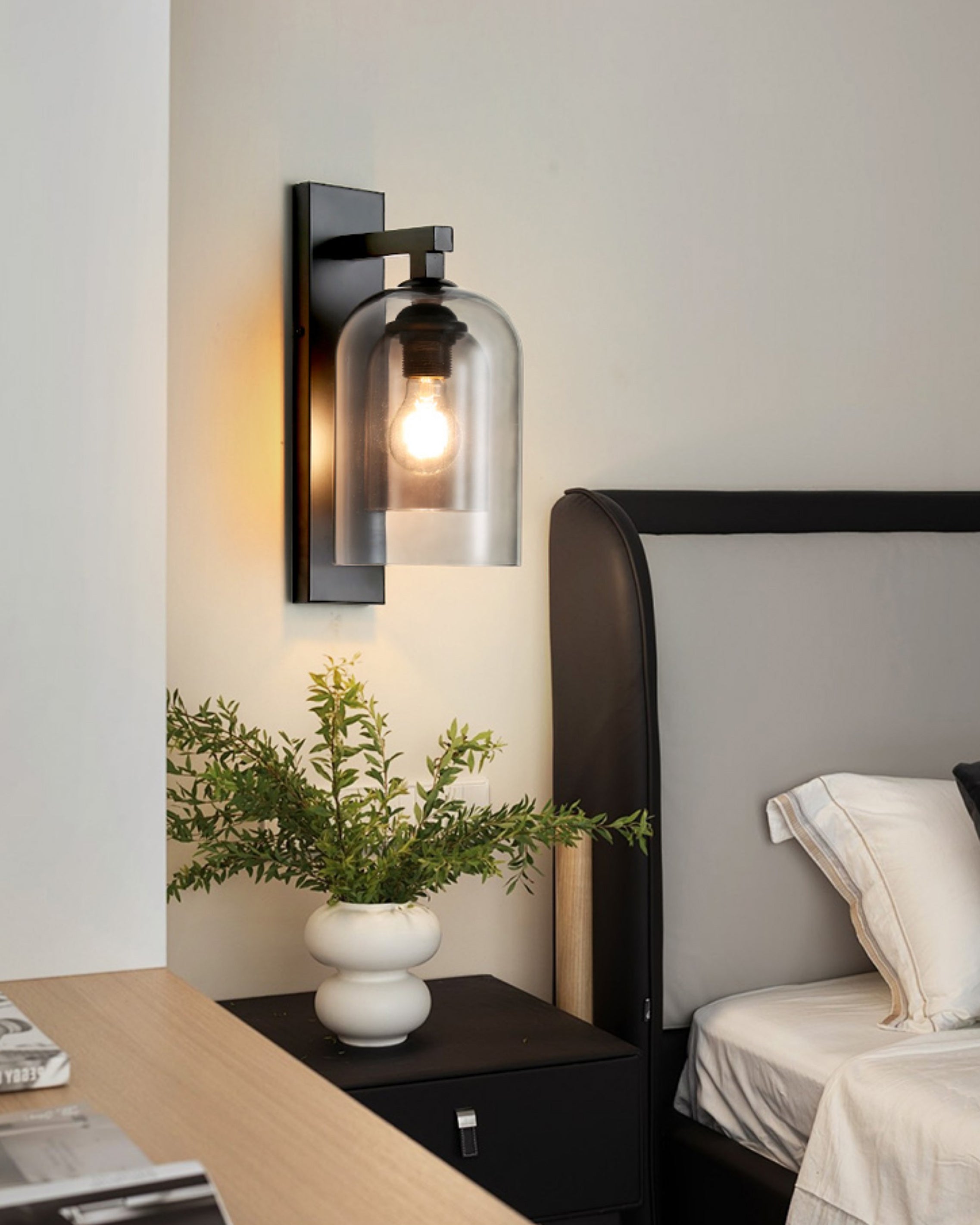Applique murale noire WOMO Bell-WM6110