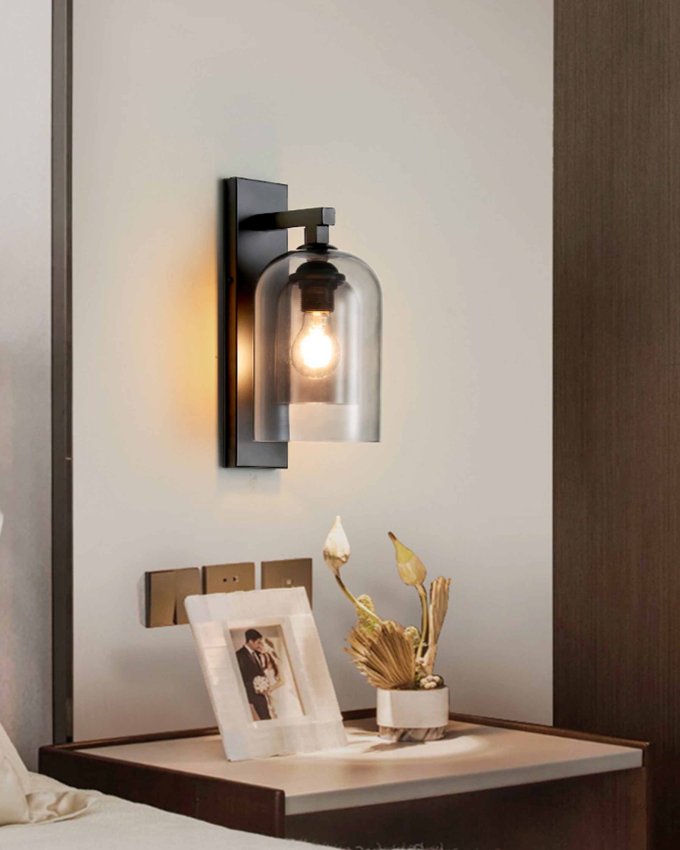 Applique murale noire WOMO Bell-WM6110