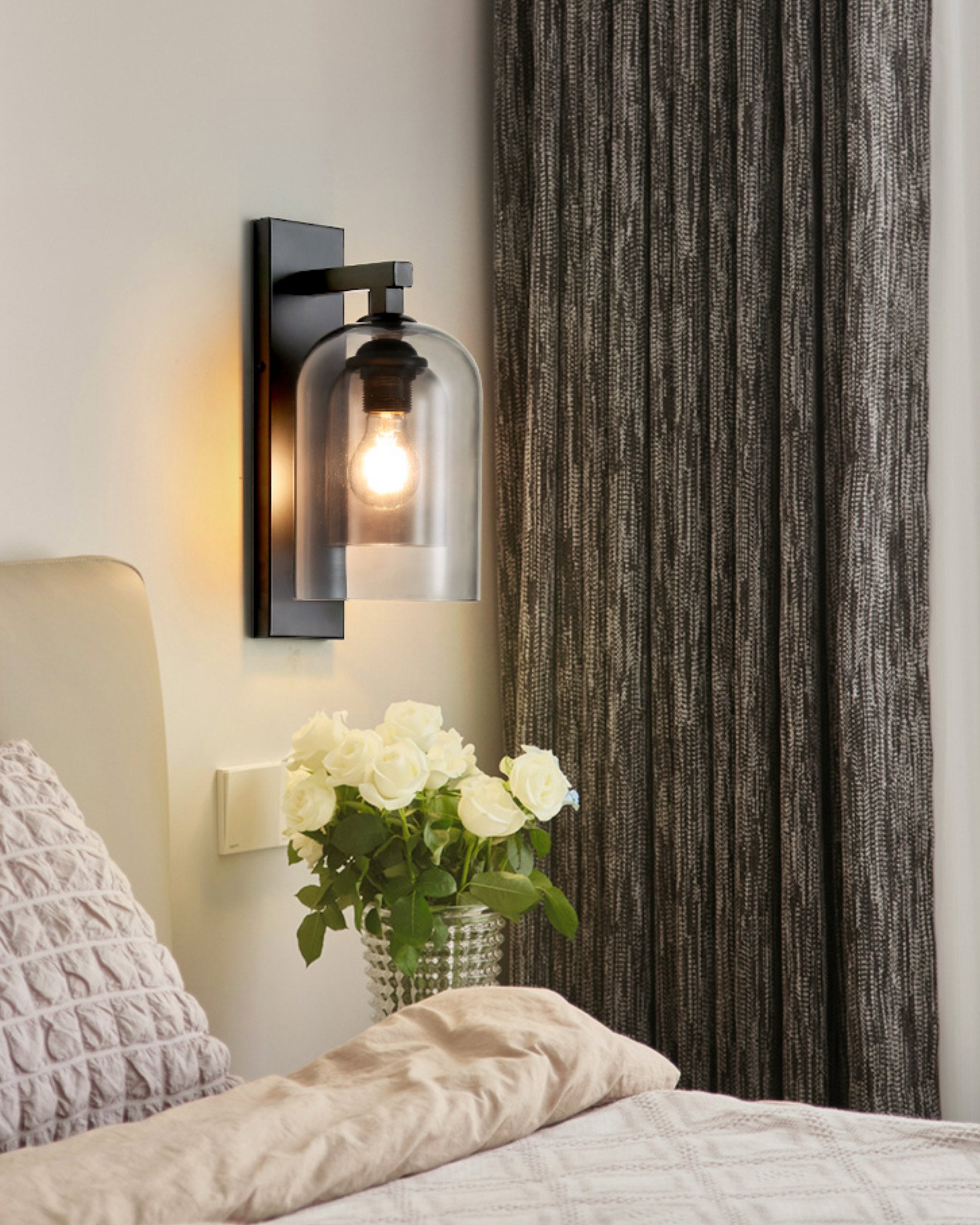 Applique murale noire WOMO Bell-WM6110