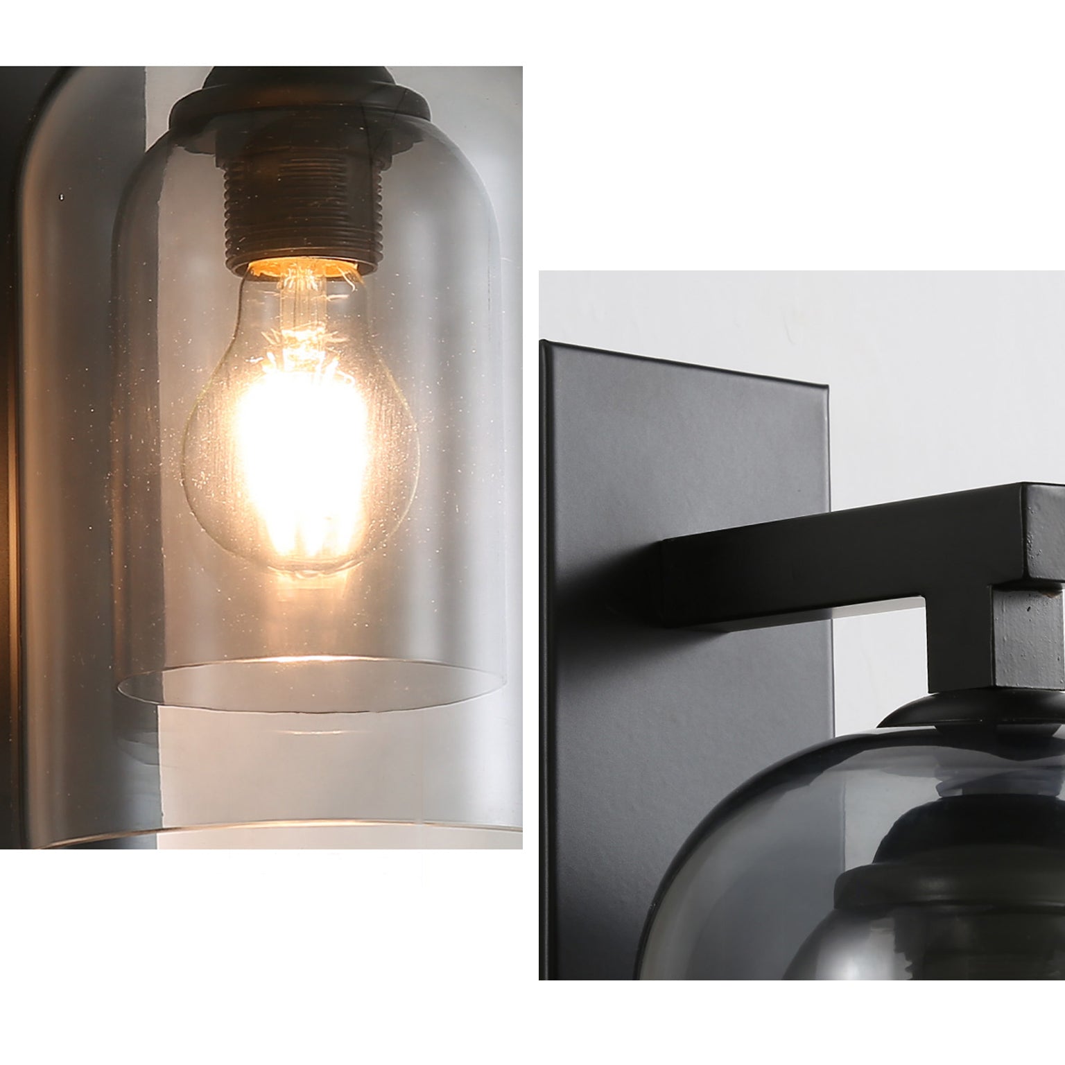 Applique murale noire WOMO Bell-WM6110