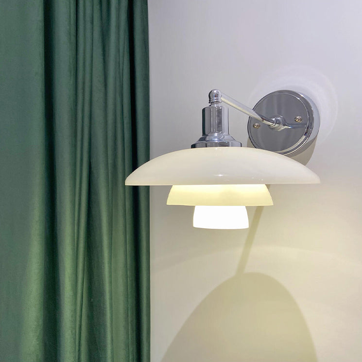 Applique Murale Mid-Century Modern WOMO En Verre Blanc-WM6123