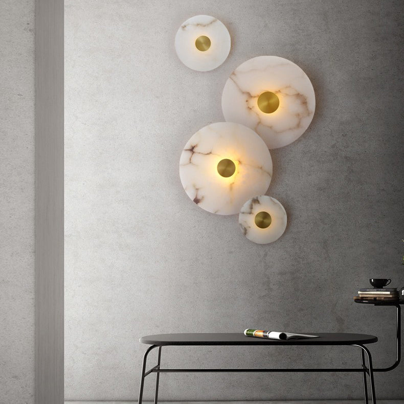 WOMO Art Déco Disque Albâtre Applique Murale-WM6128