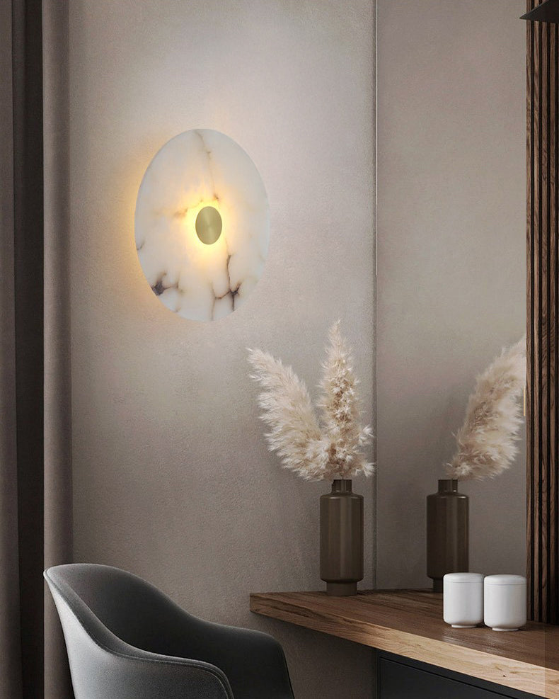 WOMO Art Déco Disque Albâtre Applique Murale-WM6128