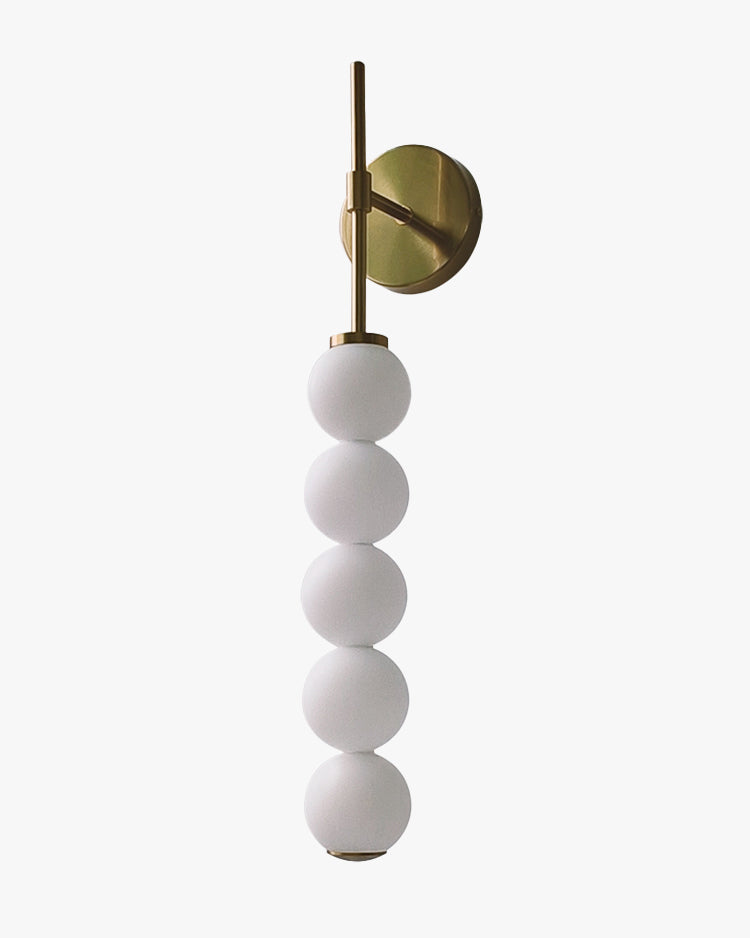 Womo Applique Murale Haute Globe En Verre Blanc-WM6141