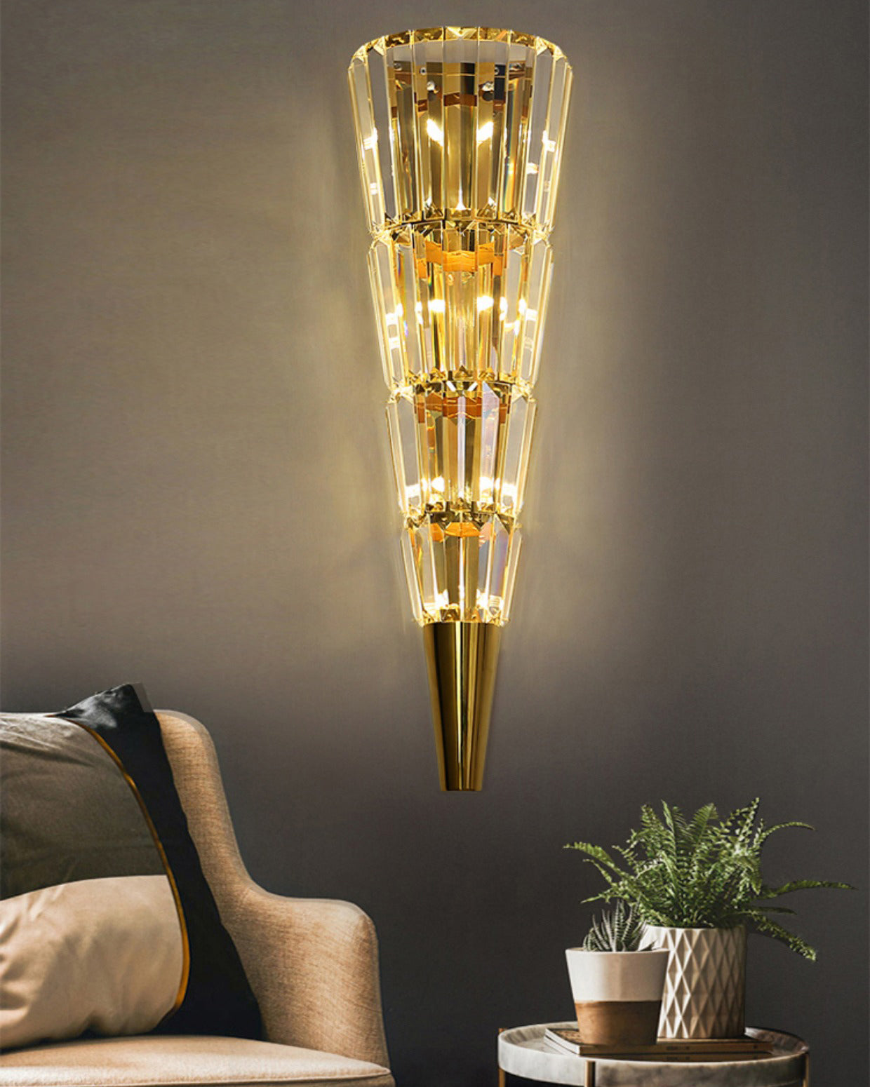 WOMO Applique Murale En Cristal Conique -WM6163