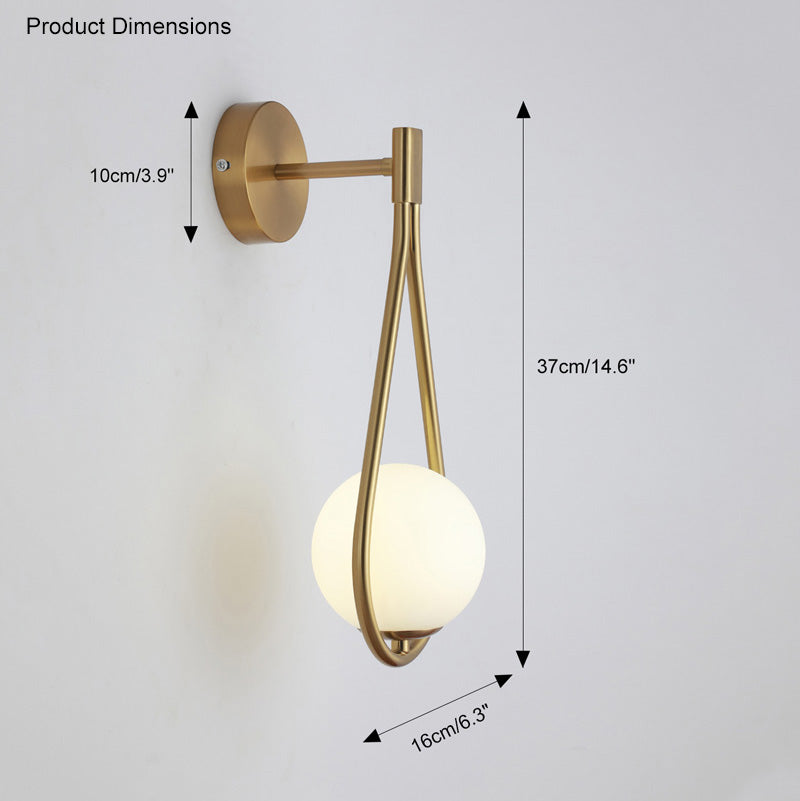WOMO Glass Globe Tear Drop Wall Applique-WM6022