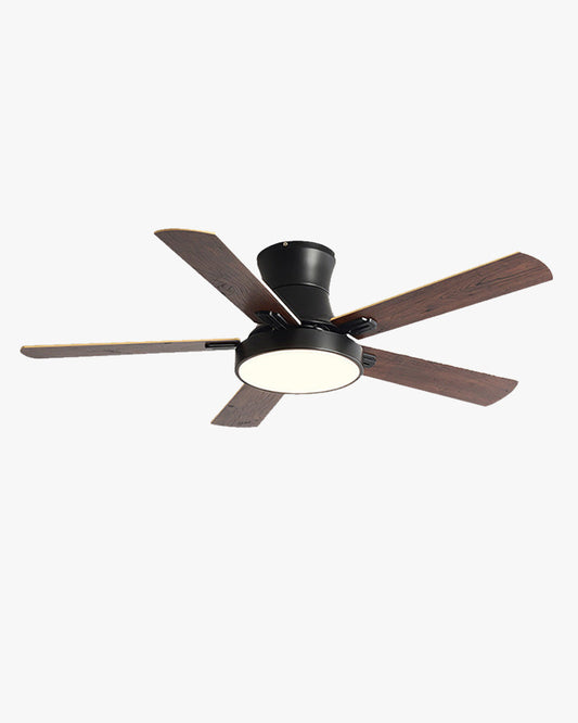 Lampe de ventilateur de plafond en bois à profil bas WOMO-WM5014