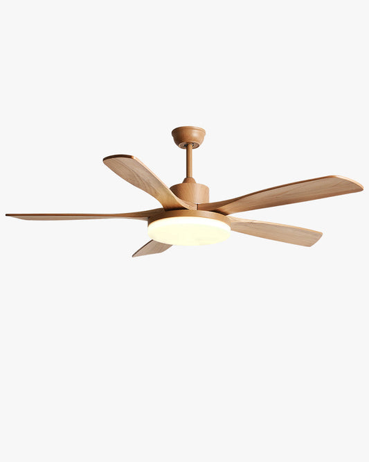 WOMO Lampe à ventilateur de plafond en bois moderne - WM5209