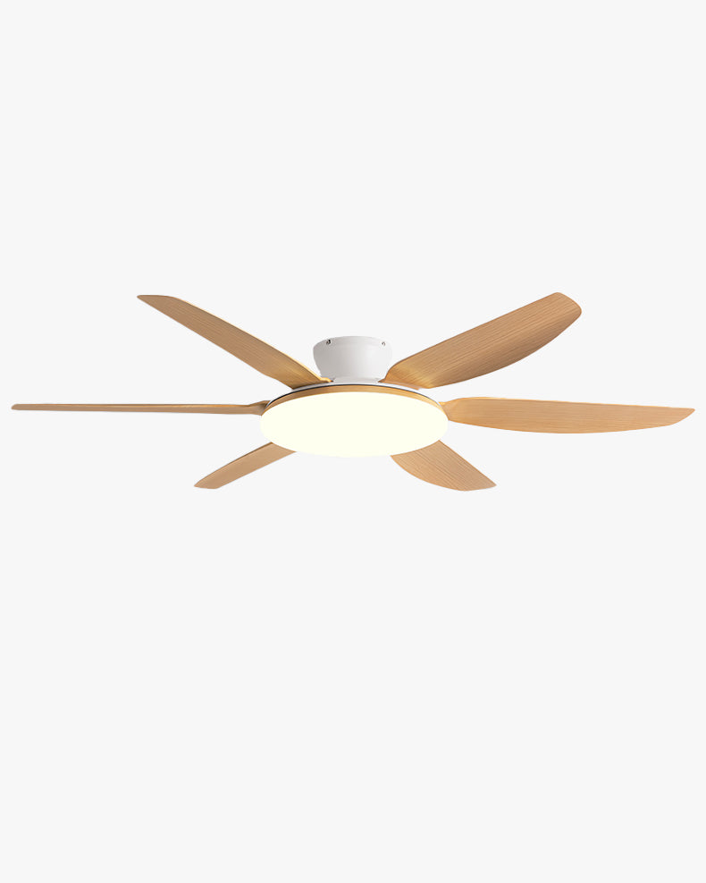 Ventilateur de plafond WOMO à profil bas à 6 pales avec lumière vive - WM5191