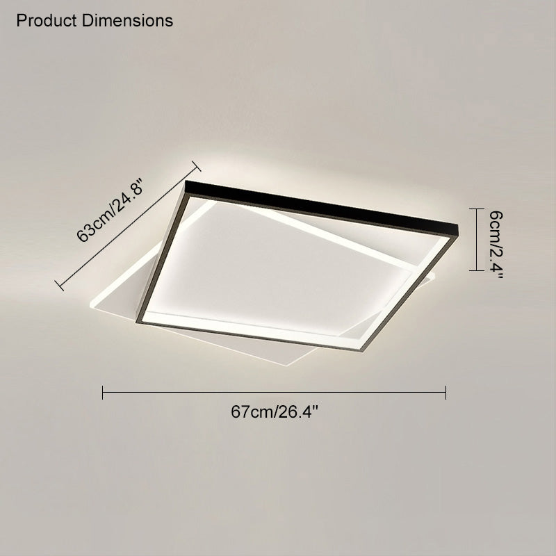 WOMO Plafonnier Led Rectangulaire Plat-WM1011