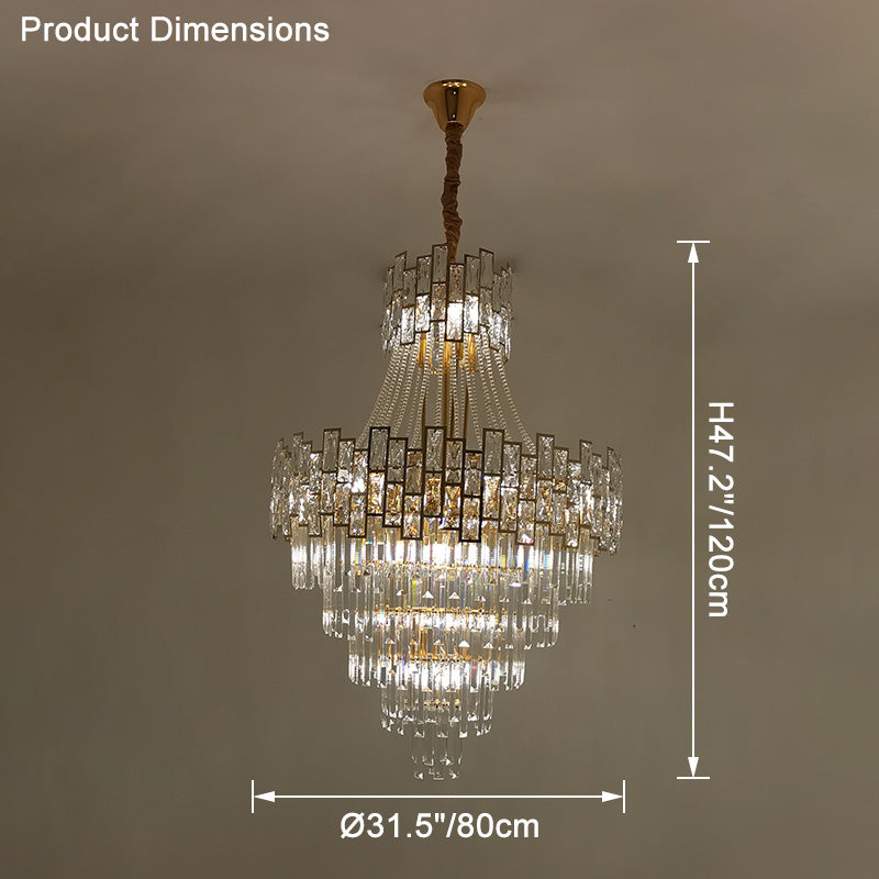 Lustre en cristal massif à plusieurs niveaux WOMO-WM2380