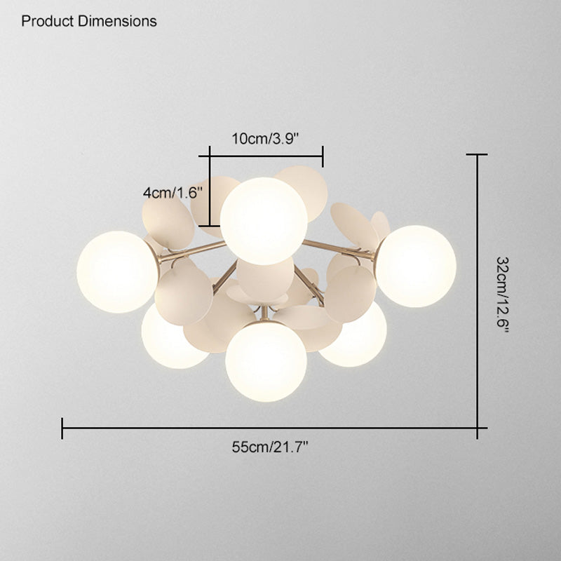 WOMO Lustre Branche Boule Verre-WM2044