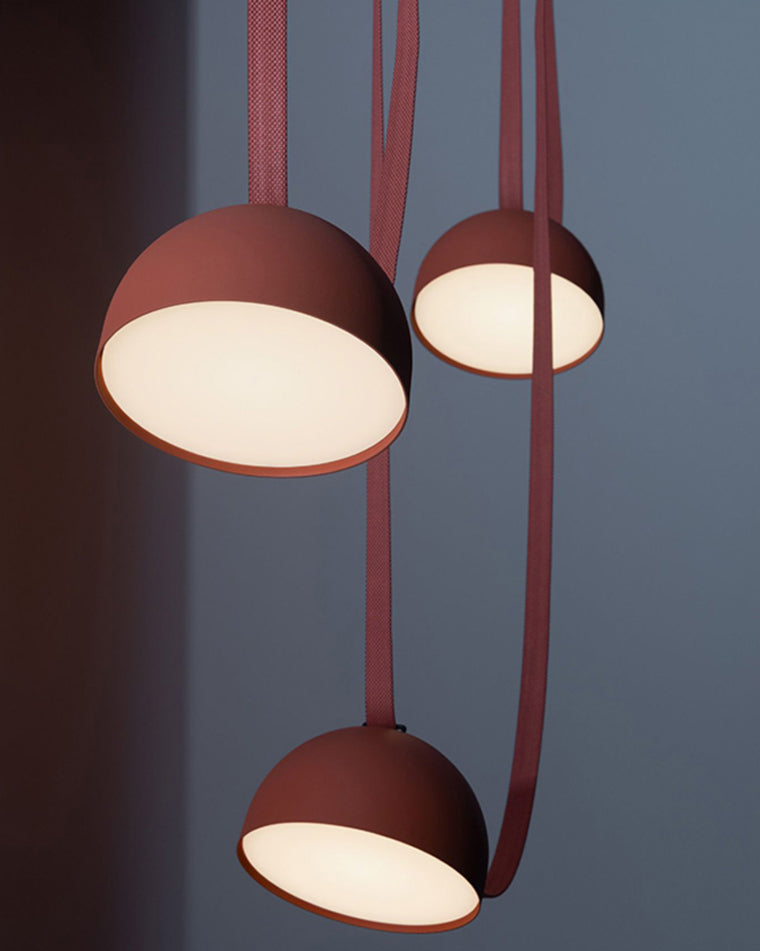 Lustre linéaire en cuir WOMO Dome-WM2319